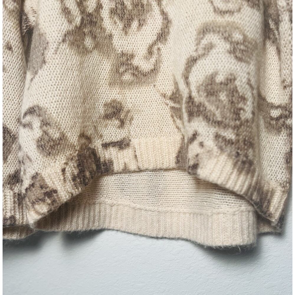 VICTORIA'S SECRET Mohair Wool Blend Floral Oversized Sweater Sz S - Picture 8 of 13